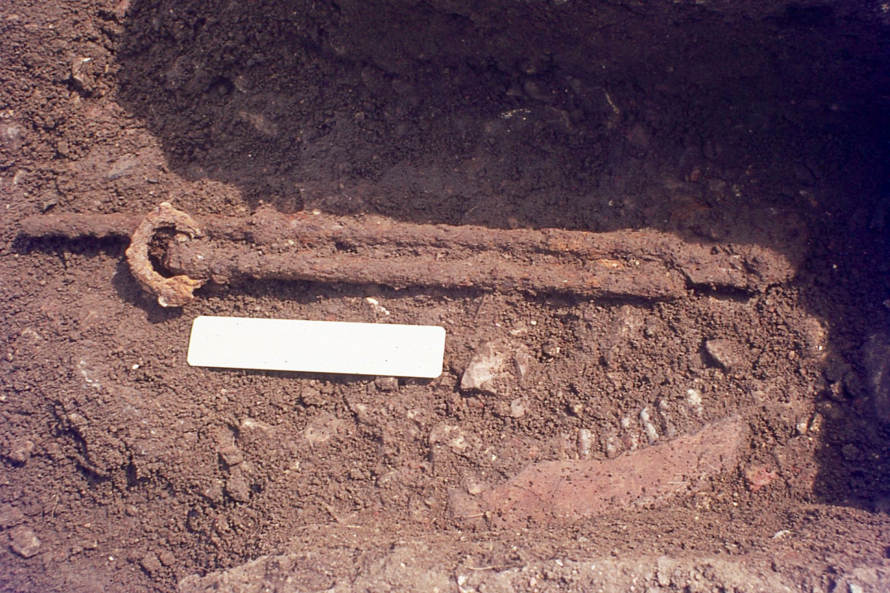 Ritual deposition of Iron Age poker in enclosure ditch